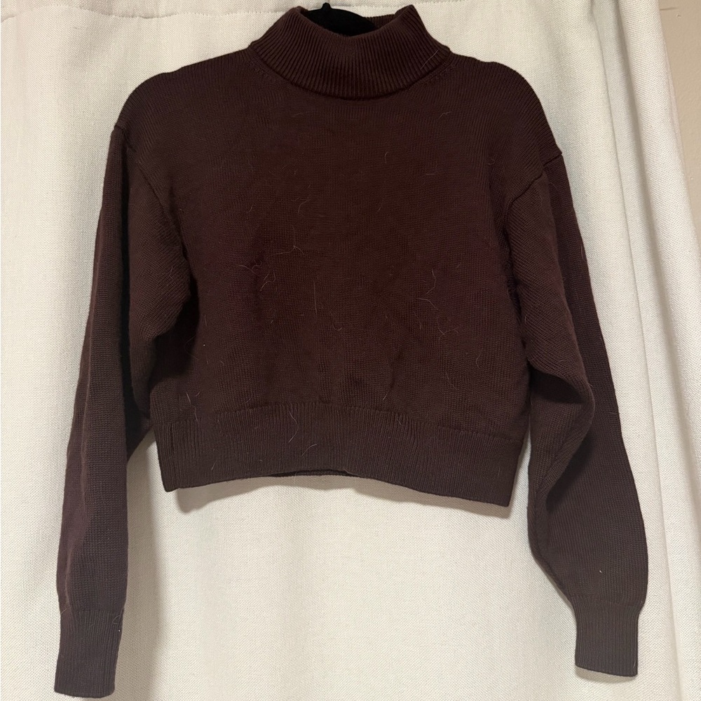 Wilfred Chocolate Brown Turtleneck Sweater